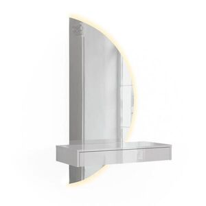 Vicco TOALETNÍ STOLEK Sherry, Bílá vysoký lesk, 81.4 cm se zrcadlem LED obraz