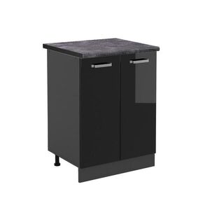 Vicco SPODNÍ SKŘÍŇKA KUCHYŇSKÉ LINKY R-Line Černý vysoký lesk 60 cm , PD Antracit obraz