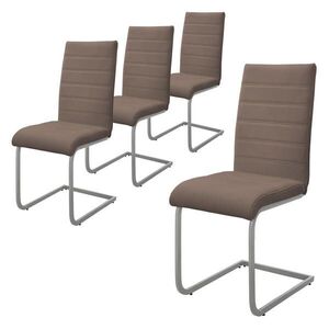 ML-DESIGN HOUPACÍ židle, sada 4 ks, hnědá, umělá kůže obraz