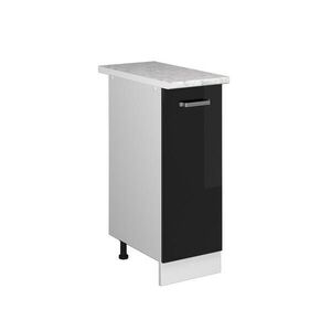 Vicco UNIVERZÁLNÍ ZÁKLADNÍ JEDNOTKA R-Line Černý vysoký lesk 30 cm s dvířky, s pracovní deskou obraz