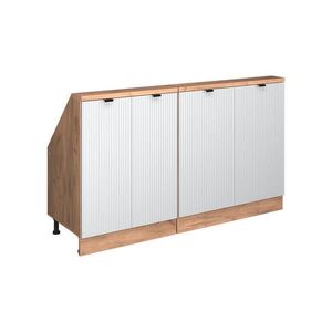Vicco SADA SKŘÍNÍ PRO ŠIKMOU STŘECHU Rion Bílé zvlnění 140 cm Sada 2 kusů obraz