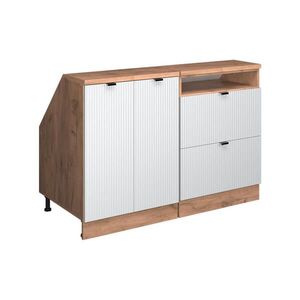 Vicco SADA SKŘÍNÍ PRO ŠIKMOU STŘECHU Rion Bílé zvlnění 120 cm Sada 2 korpusů skříně hloubka 60 cm obraz