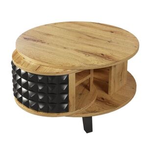 STILVORA KONFERENČNÍ STŮL v přírodní barvě se skrytým úložným prostorem a otočnou deskou, 85, 2×80×45, 2 cm obraz