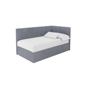 ALTDECOR JEDNOLŮŽKOVÁ POSTEL pro mládež s úložným prostorem vlevo, bez matrace - LOVY 90x200 šedá obraz