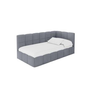 ALTDECOR JEDNOLŮŽKOVÁ POSTEL pro mládež s úložným prostorem vlevo, s matrací - LIVY 100x200 šedá obraz