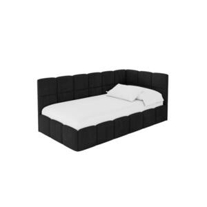 ALTDECOR JEDNOLŮŽKOVÁ POSTEL pro mládež s úložným prostorem vlevo, s matrací - LIVY 100x200 černá obraz
