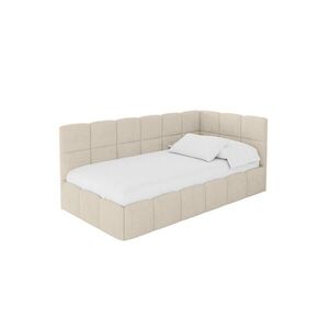 ALTDECOR JEDNOLŮŽKOVÁ POSTEL pro mládež s úložným prostorem vlevo, s matrací - LIVY 90x200 béžová obraz