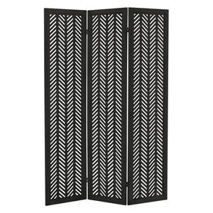 ML-DESIGN PARAVÁN, 3dílný, Kobe, 170 × 121 cm, černý, ze dřeva obraz