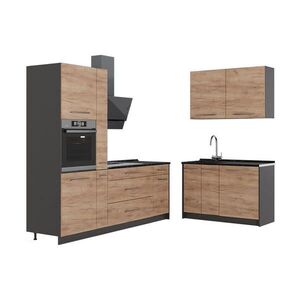 Vicco KUCHYNĚ Fame-Line, Zlatý mocný dub/Antracit, 220 x 120 cm, PD Antracit obraz