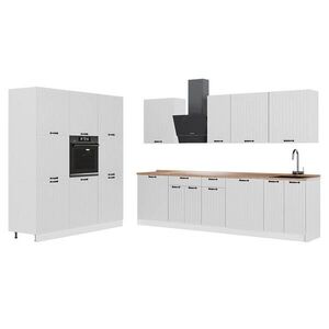 Vicco KUCHYŇSKÝ KOUT Fame-Line, Bílý venkovský dům/Bílá, 460 cm, PD Dub obraz