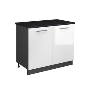 Vicco SKŘÍŇKA POD DŘEZ Fame-Line, Bílá vysoký lesk/Antracit, 100 cm, PD Antracit obraz