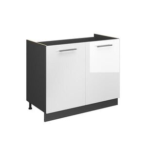 Vicco SKŘÍŇKA POD DŘEZ Fame-Line, Bílá vysoký lesk/Antracit, 100 cm bez pracovní desky obraz