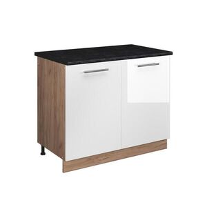 Vicco SKŘÍŇKA POD DŘEZ Fame-Line, Bílá vysoký lesk/Zlatý mocný dub, 100 cm, PD Antracit obraz