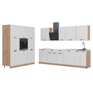 Vicco KUCHYŇSKÝ KOUT Fame-Line, Bílý venkovský dům/Zlatý mocný dub, 460 cm, PD Mramor obraz
