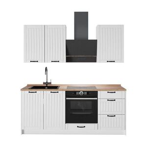 Vicco JEDNOTKOVÁ KUCHYNĚ Fame-Line, Bílý venkovský dům/Bílá, 190 cm, PD Dub obraz