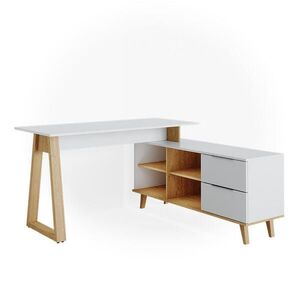 Vicco STŮL Nautica Bílá 138 x 60 cm se zásuvkami XXL obraz