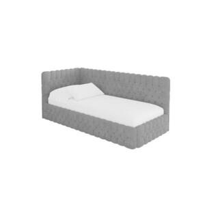ALTDECOR JEDNOLŮŽKOVÁ POSTEL pro mládež s úložným prostorem, vpravo - MULY 100x200 šedá obraz