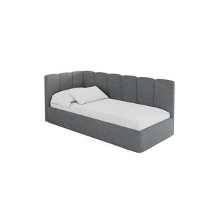 ALTDECOR JEDNOLŮŽKOVÁ POSTEL pro mládež s úložným prostorem, vpravo - DEXY 90x200 tmavě šedá obraz