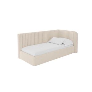 ALTDECOR JEDNOLŮŽKOVÁ POSTEL pro mládež s úložným prostorem a matrací H3/H4, vlevo - AURY 90x200 béžová obraz