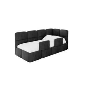 ALTDECOR JEDNOLŮŽKOVÁ POSTEL pro mládež s úložným prostorem, vlevo - KIVY 100x200 černá obraz