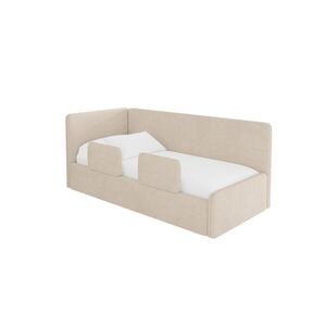 ALTDECOR JEDNOLŮŽKOVÁ POSTEL pro mládež s úložným prostorem a matrací H3/H4, vpravo - NORY 80x200 béžová obraz