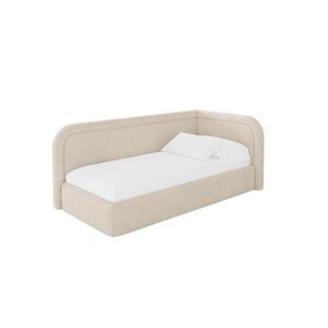 ALTDECOR JEDNOLŮŽKOVÁ POSTEL pro mládež s úložným prostorem, vlevo - JOVY 90x200 béžová obraz