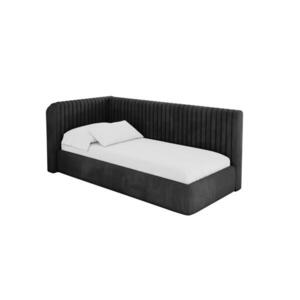 ALTDECOR JEDNOLŮŽKOVÁ POSTEL pro mládež s úložným prostorem a matrací H3/H4, vpravo - AURY 90x200 černá obraz