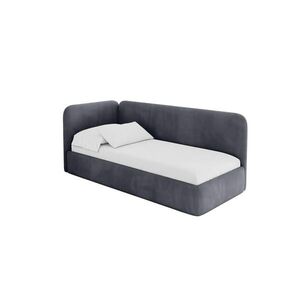 ALTDECOR JEDNOLŮŽKOVÁ POSTEL pro mládež s úložným prostorem a matrací H3/H4, vpravo - ELSY 100x200 tmavě šedá obraz