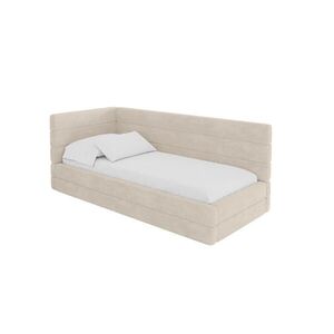 ALTDECOR JEDNOLŮŽKOVÁ POSTEL pro mládež s úložným prostorem, vpravo - BEMY 80x200 béžová obraz