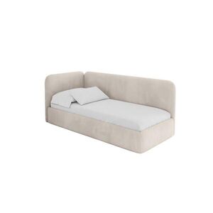 ALTDECOR JEDNOLŮŽKOVÁ POSTEL pro mládež s úložným prostorem a matrací H3/H4, vpravo - ELSY 100x200 béžová obraz