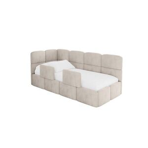 ALTDECOR JEDNOLŮŽKOVÁ POSTEL pro mládež s úložným prostorem a matrací H3/H4, vpravo - KIVY 90x200 béžová obraz