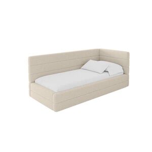 ALTDECOR JEDNOLŮŽKOVÁ POSTEL pro mládež s úložným prostorem, vlevo - BEMY 80x200 tmavě béžová obraz