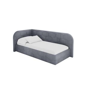 ALTDECOR JEDNOLŮŽKOVÁ POSTEL pro mládež s úložným prostorem, vpravo - JAXY 100x200 šedá obraz
