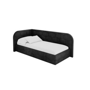 ALTDECOR JEDNOLŮŽKOVÁ POSTEL pro mládež s úložným prostorem a matrací H3/H4, vpravo - JAXY 100x200 černá obraz