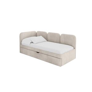 ALTDECOR JEDNOLŮŽKOVÁ POSTEL pro mládež s úložným prostorem a matrací H3/H4, vpravo - ALVY 80x200 béžová obraz