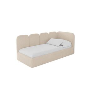 ALTDECOR JEDNOLŮŽKOVÁ POSTEL pro mládež s úložným prostorem a matrací H3/H4, vlevo - VELY 90x200 béžová obraz