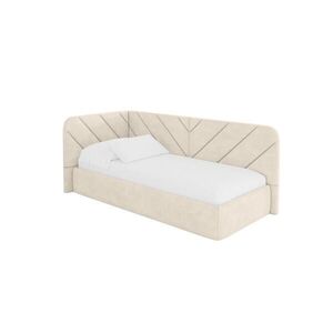 ALTDECOR JEDNOLŮŽKOVÁ POSTEL pro mládež s úložným prostorem, vpravo - FIKY 80x200 béžová obraz