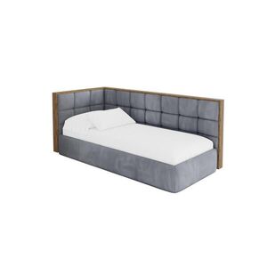 ALTDECOR JEDNOLŮŽKOVÁ POSTEL pro mládež s úložným prostorem, vpravo - SOVY 100x200 šedá obraz