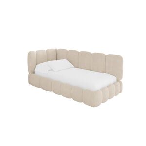 ALTDECOR JEDNOLŮŽKOVÁ POSTEL pro mládež s úložným prostorem a matrací H3/H4, vpravo - AVRY 100x200 béžová obraz