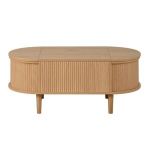 OKWISH KONFERENČNÍ stolek 100/48/53, 5 cm dubový z MDF s úložným prostorem a zvedací deskou obraz