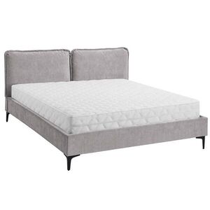 Beautysofa ČALOUNĚNÁ POSTEL Sombra, manželská postel 160x200 cm s taštičkovou matrací 26 cm, žinylková látka, šedá obraz