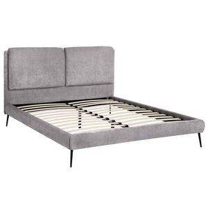 Beautysofa ČALOUNĚNÁ POSTEL Nuit, dvoulůžko 160x200 cm bez matrace, žinylková látka, šedá obraz