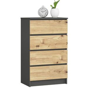 RAUMHIRSCH FURNITURE KOMODA grafitově šedá, dub Artisan 99/60/40 obraz
