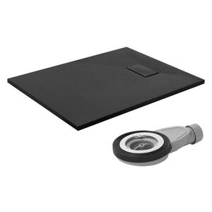 LuxeBath SPRCHOVÁ VANICKÁ VANA 100x80 cm černá s odtokovou sadou z SMC obraz