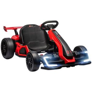 HOMCOM DĚTSKÝ ELEKTRICKÝ GOKART 24V Motor Červený+Černý, plast, kov obraz