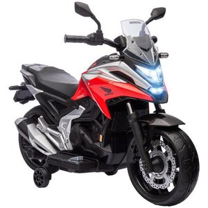 AIYAPLAY DĚTSKÝ elektrický motocykl, 12V dětský motocykl s MP3, USB, LED světlometem červený obraz