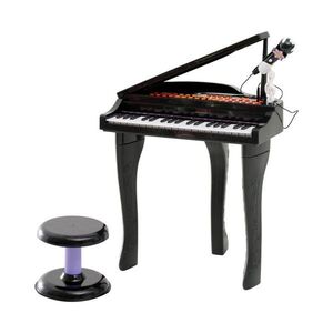 HOMCOM DĚTSKÝ klavír, klávesy, hudební nástroj, MP3, USB, 37 kláves, se stoličkou obraz