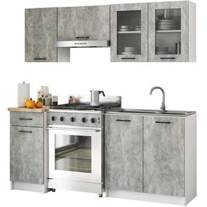 RAUMHIRSCH FURNITURE KUCHYŇSKÝ BLOK Beton 203/180/46 obraz