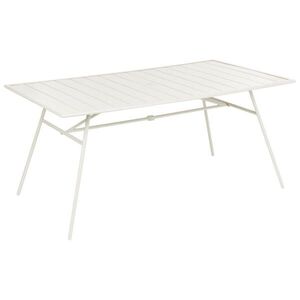 Beliani ZAHRADNÍ STŮL 160/90 cm Kov Světle béžový Terenzo obraz