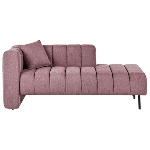 Beliani ČALOUNĚNÉ LEHÁTKO CHAISE LONGUE LEVOSTRANNÉ Látka Růžové Lannils obraz